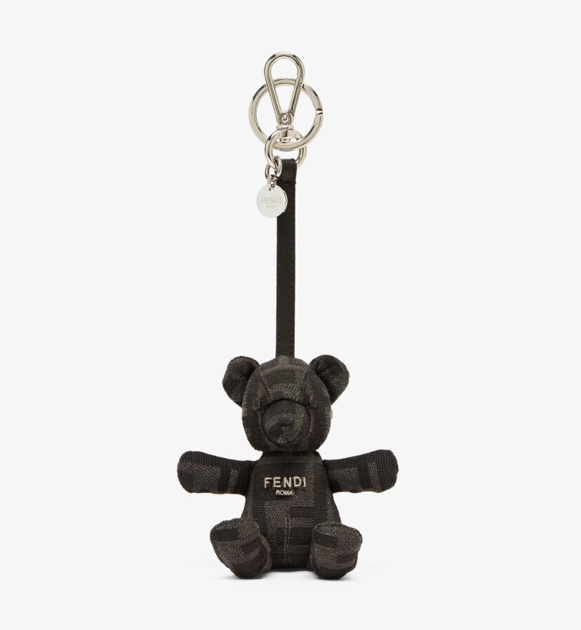 FENDI ブラック FF ジャカード キーホルダー