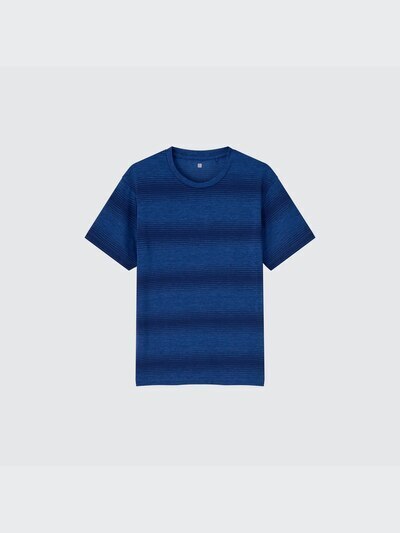 UNIQLO ドライEXクルーネックT（ボーダー・半袖）