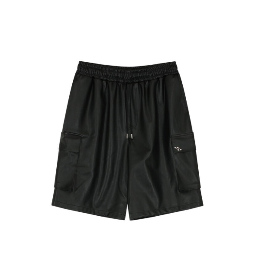 SAVAGE (세비지) Faux Leather Cargo Shorts