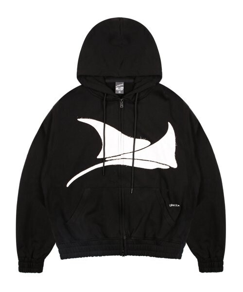 GLACK Manta applique hood zip-up