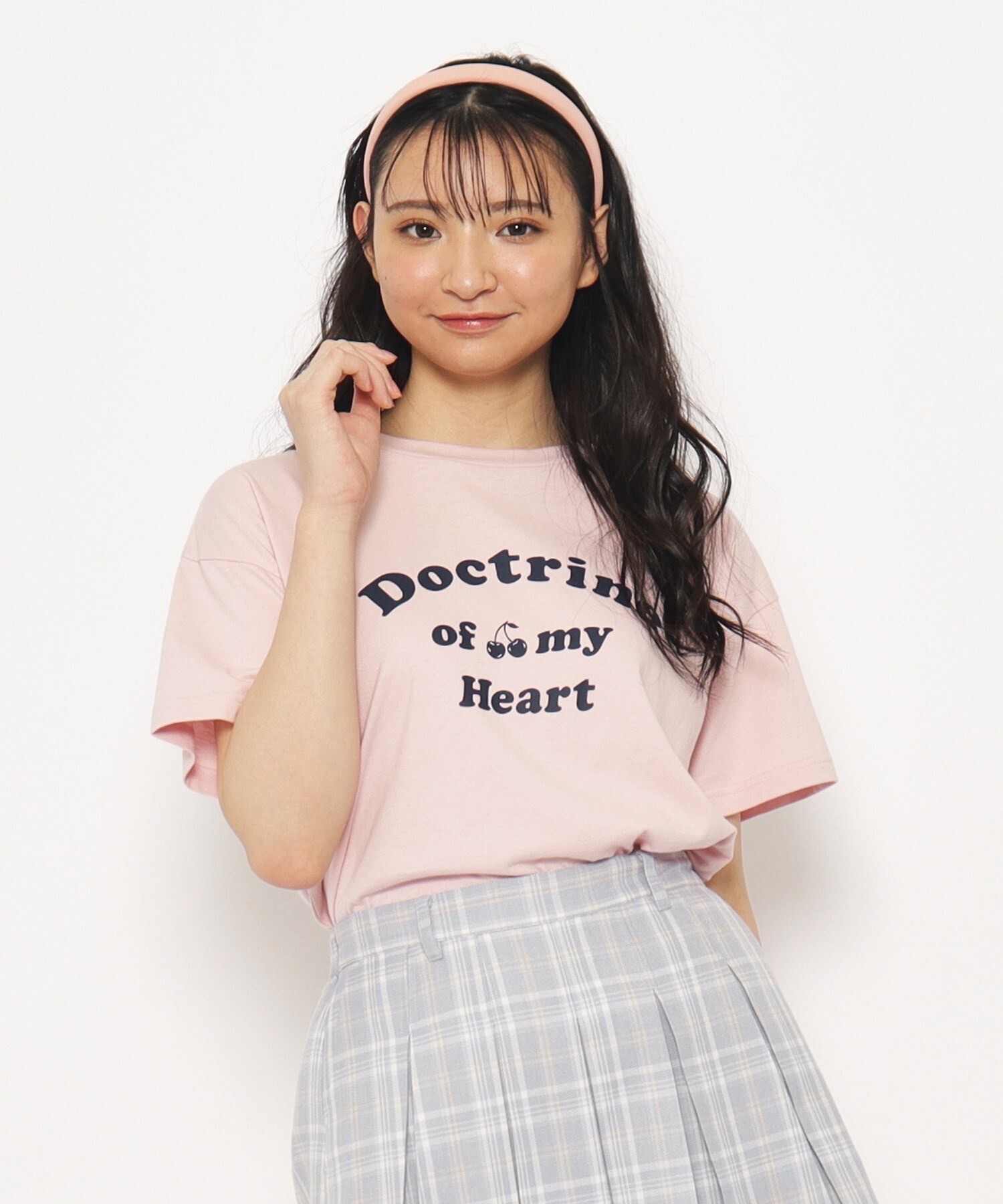 PINK-latte チェリーロゴTシャツ