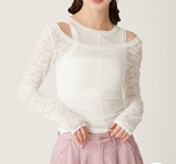 Lily Brown レイヤードセットカットソー