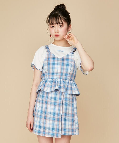 JENNI love ビスチェ付Tシャツ+ショーパンセット