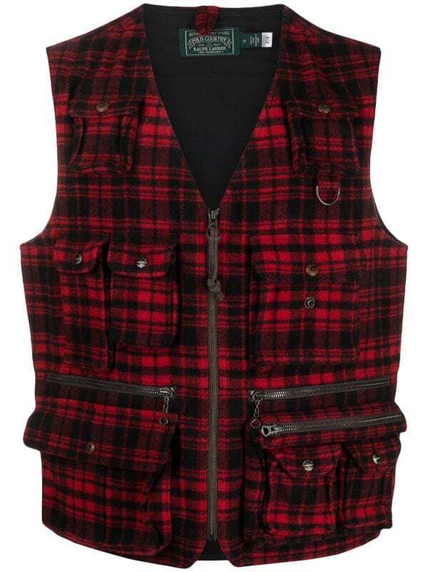 POLO Ralph Lauren Check Print Zip Up Gilet