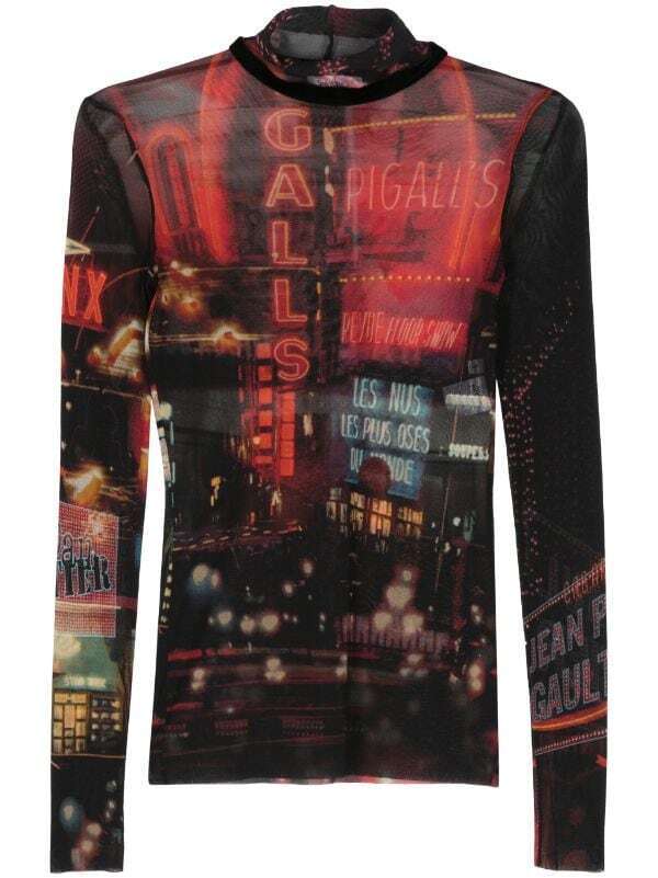 Jean Paul Gaultier Pigalle Print Mesh T-shirt