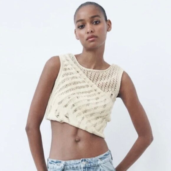ZARA Zara Knitted Sweater with Side Cut Out