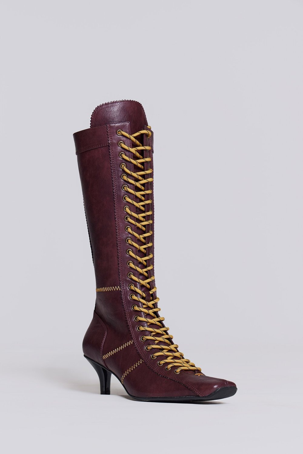 Jaded London Burgundy Brooke Boxing Boot