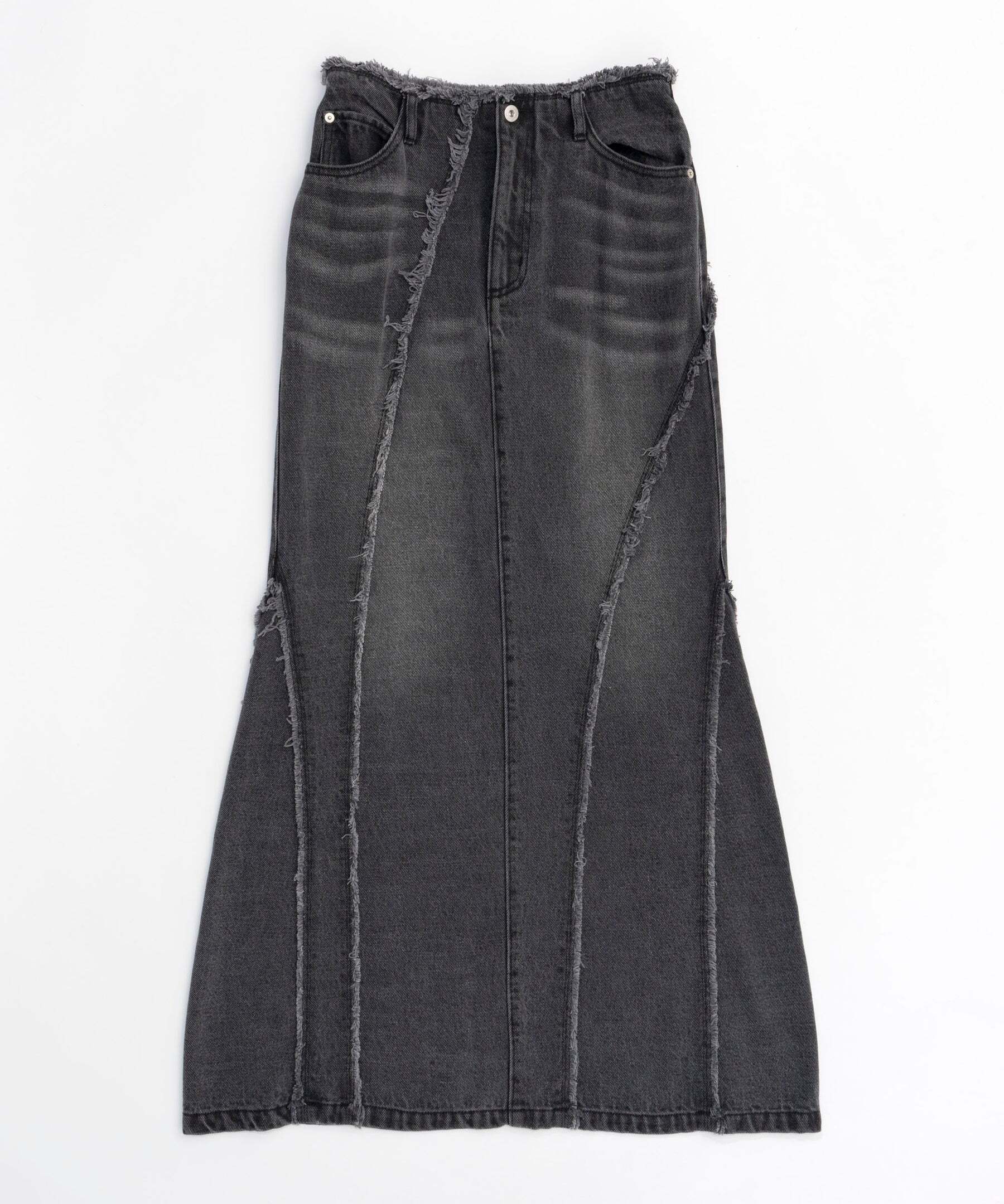MAISON SPECIAL Cellulose Denim Maxi Skirt