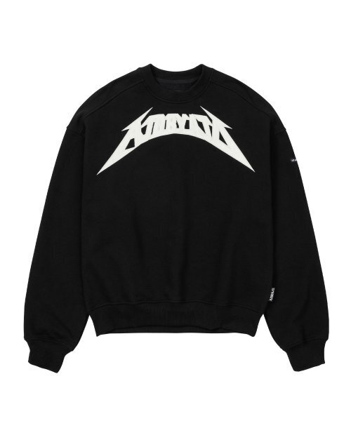AJOBYAJO Leather Applique Sweatshirt