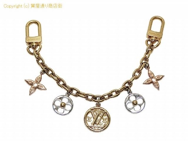 LOUIS VUITTON キーチェーン/バッグチャーム ビジューサック・チェーンナノグラム