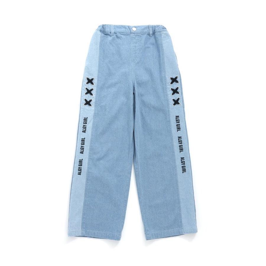 ALGY レースアップデニムロングパンツ