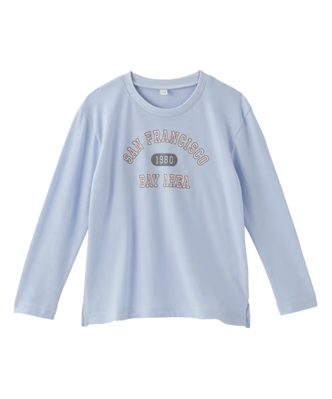 nissen 綿１００％プリント長袖Tシャツ