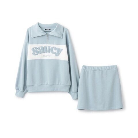 by LOVEiT 切り替えハーフZIPプルオーバースカートセット