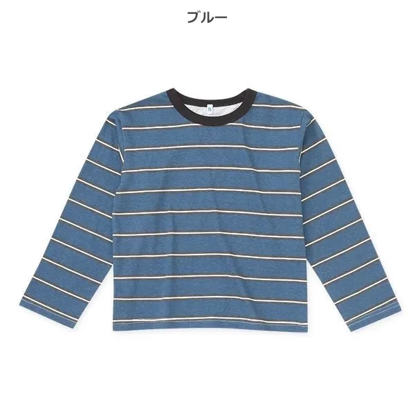 西松屋 マルチボーダー長袖Tシャツ