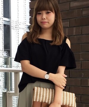 MAJESTIC LEGON タック入り肩開きプルオーバー