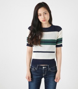 moussy ストライプ セーター