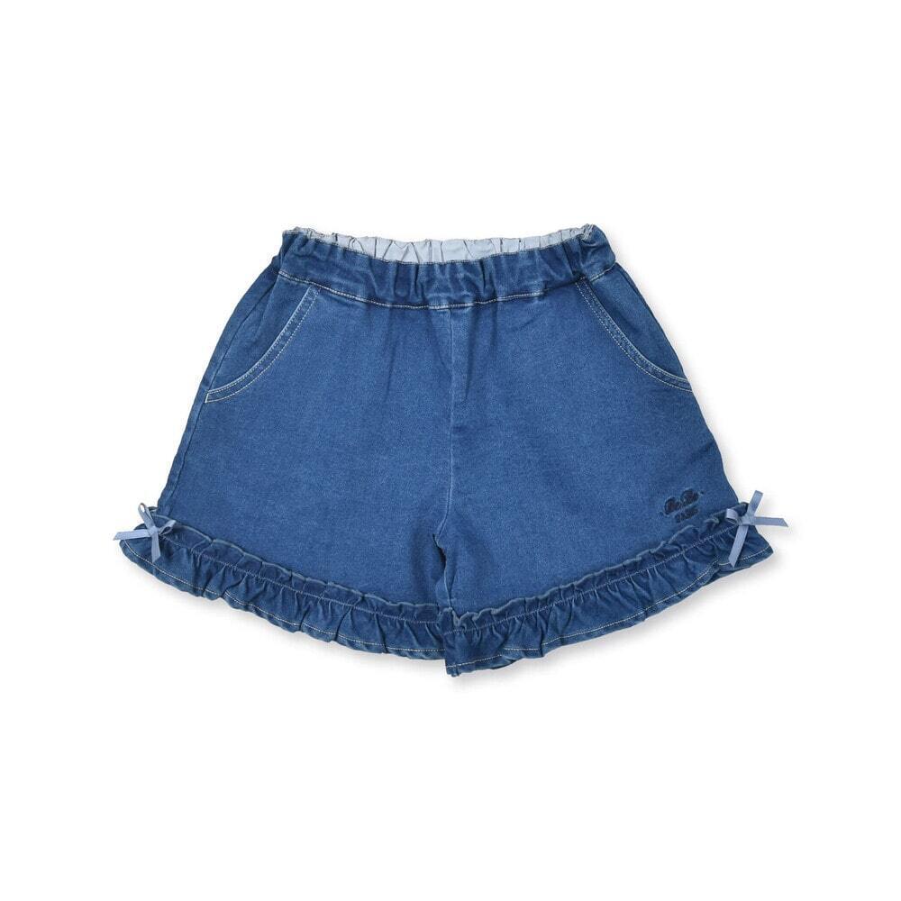 SLAP SLIP ジョグデニム裾フリルショートパンツ
