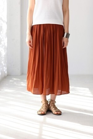 AZUL by moussy 《SALE》Peジョーゼットプリーツマキシスカート