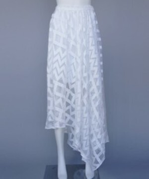 AULA AILA GEOMETRIC ORGANDY SKIRT