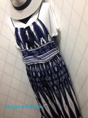 ROGER AND RAW エスニックロングロンパース