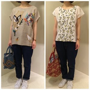 marble SUD 刺繍柄トップス