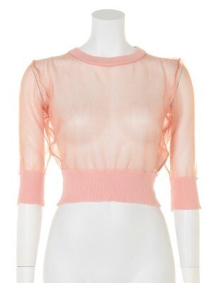lilLilly シースルーニットプルオーバー