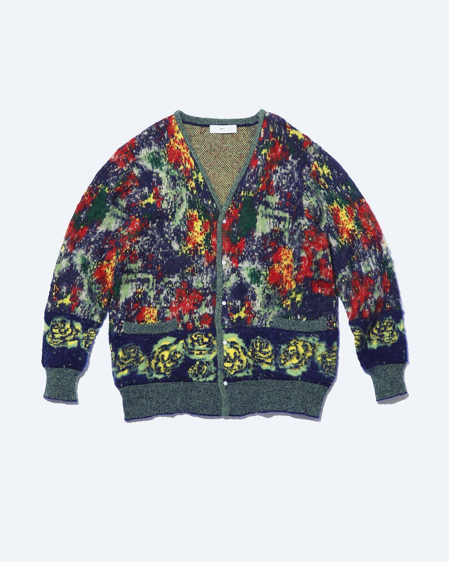 TOGA VIRILIS JACQUARD KNIT CARDIGAN