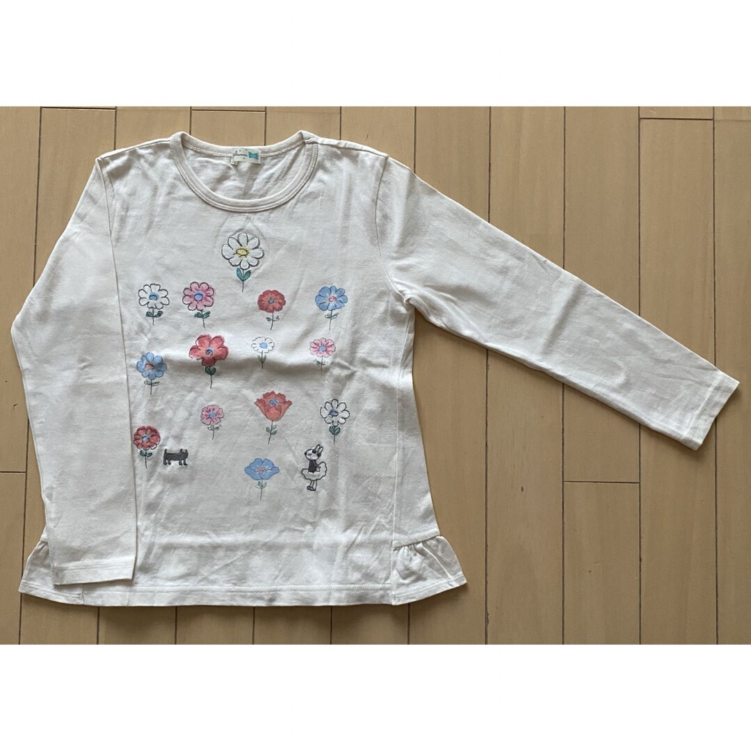 KP お花プリント長袖Tシャツ