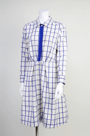 trois 【T51-3501】trois / チェック柄シャツワンピース