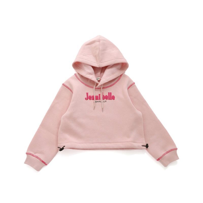 JENNI belle 裏起毛配色ステッチショート丈パーカー
