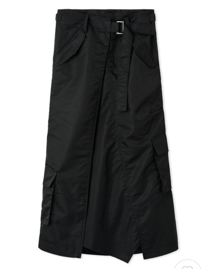 emmi アシンメトリーデザインラップスカート