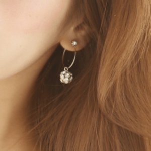 raffia 【JC1381】Jewel Casket / Magnet earring Rondelle series
