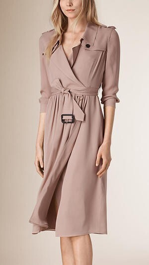 BURBERRY シルク・トレンチドレス ヌード
