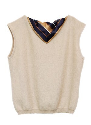 AMERI VINTAGE SCARF DOCKING KNIT TANK