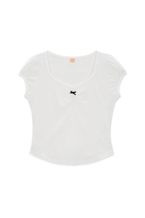 SINOON ROUND SHIRRING T-SHIRT
