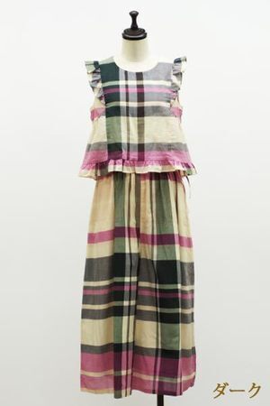 franche lippee Summerチェックコンビネゾン