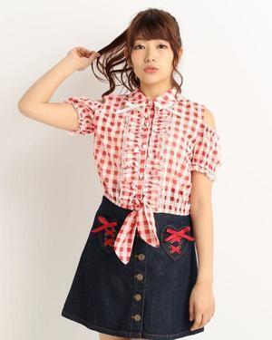 LIZ LISA シアーギンガムトップス