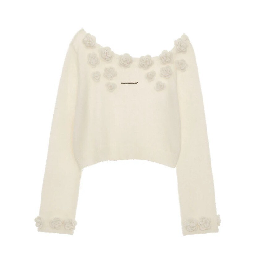 MAMC KNITTED SWEATER WITH ROSE