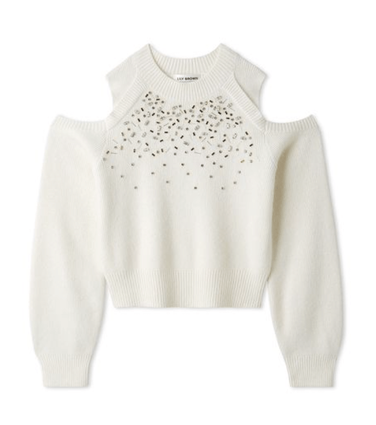 Lily Brown レイヤードビジューニット