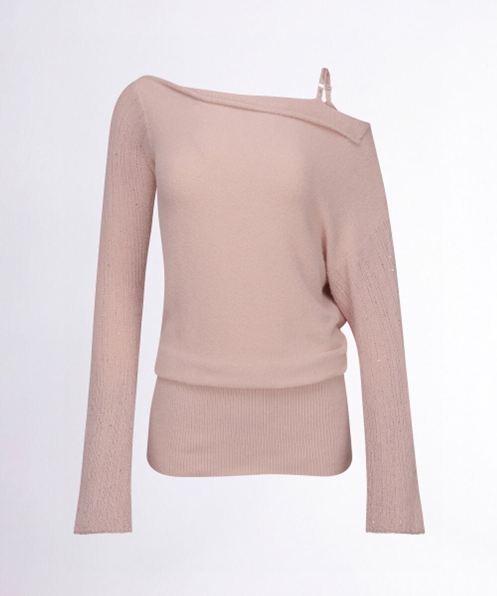 SCULPTOR Sequin Asymmetric Mini Dress Pink