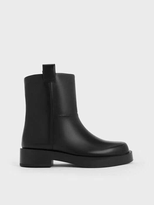 CHARLES & KEITH ダブルプルタブ アンクルブーツ