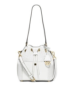 Michael Kors Greenwich Medium Perforated Saffiano Bucket Bag