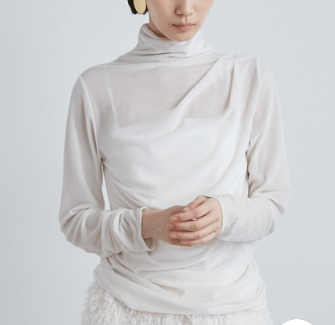 MIESROHE フロッキーチュールドレープＴＯＰＳ