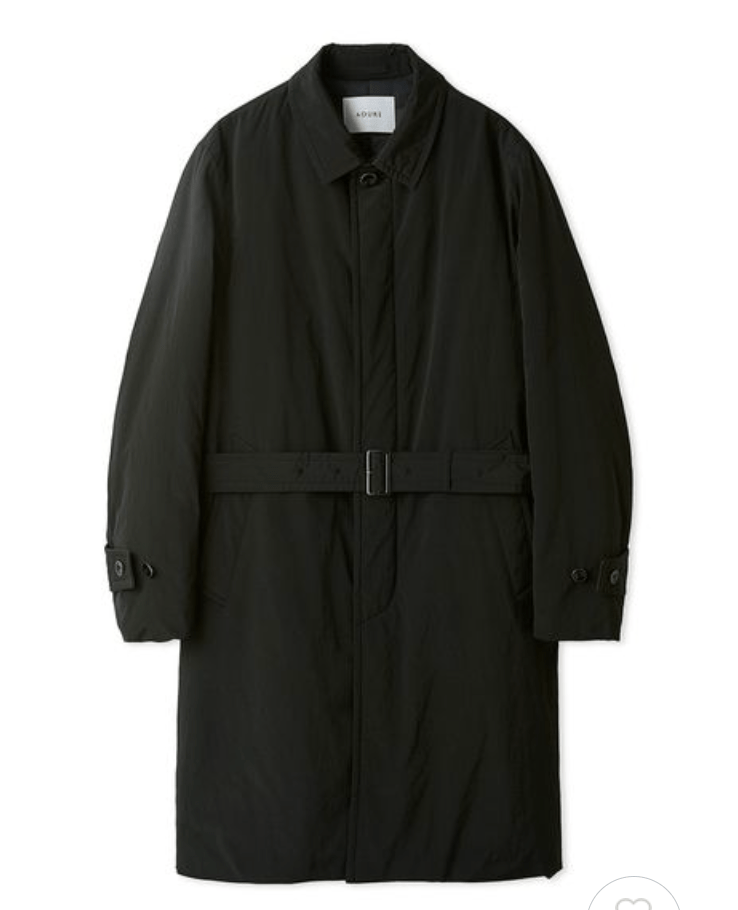 AOURE マッドシャイン パデッドベーシックコート