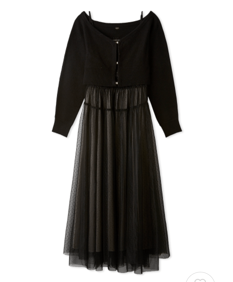 Lily Brown ボレロカーデセットチュールワンピース
