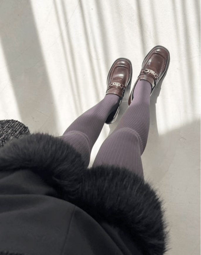 Lily Brown リブタイツ