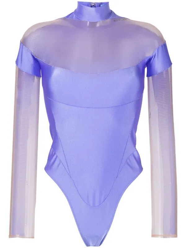 Mugler シアーパネル ボディスーツ