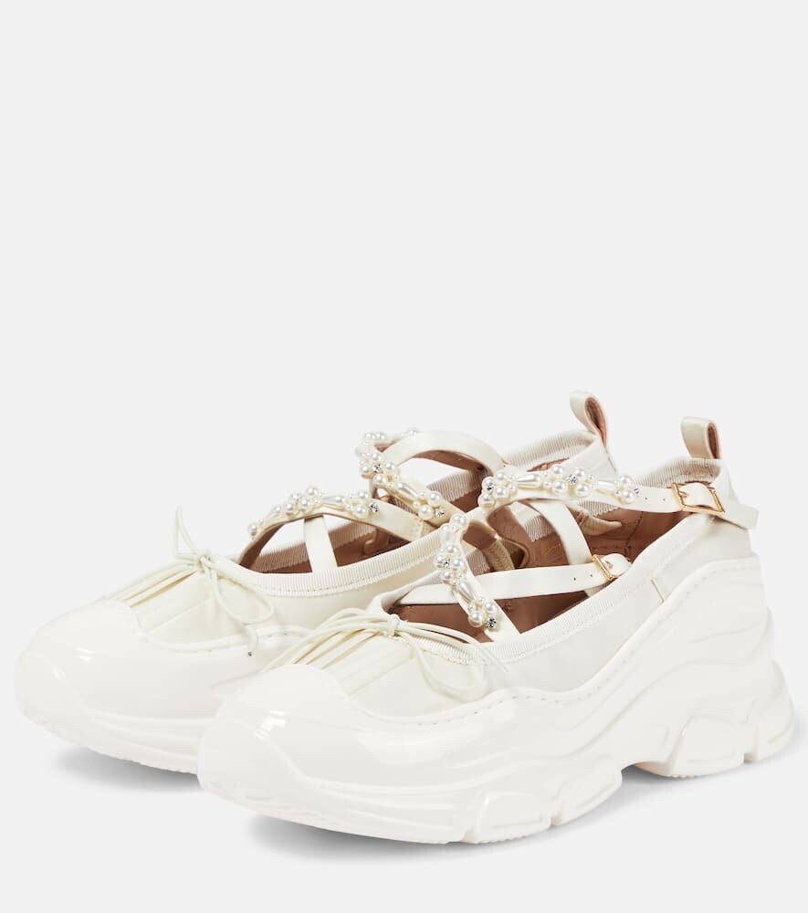 Simone Rocha Low-Trek Ballerina embroidered shoes