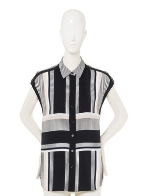 kate spade new york EXPAND YOUR HORIZONS BAY STRIPE SILK TOP