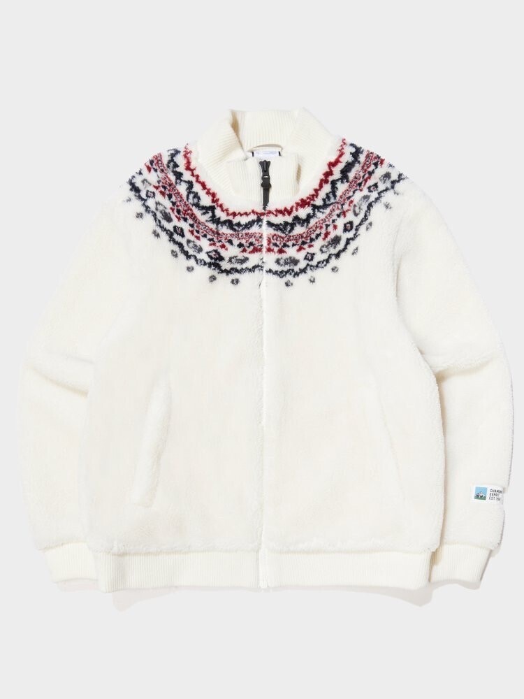 EIDER HUG (허그) 남성 자카드 플리스 자켓 (Cream)
